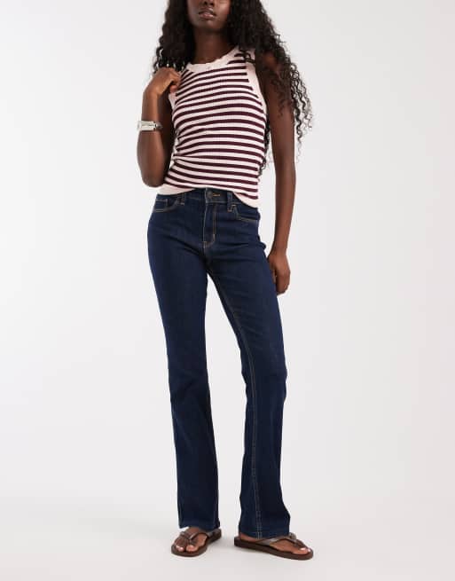 Hollister jean bootcut bleu indigo avec couture avant