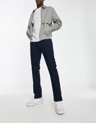 Hollister slim straight fit jeans in rinse dark wash - ASOS Price Checker