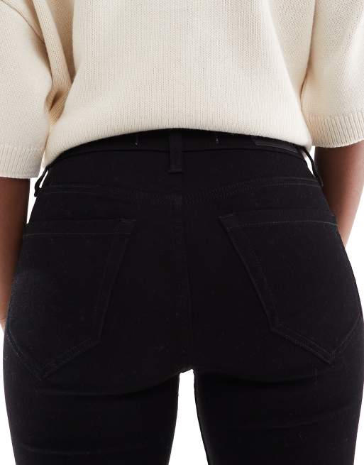 Hollister Jean taille haute évasé Noir ASOS