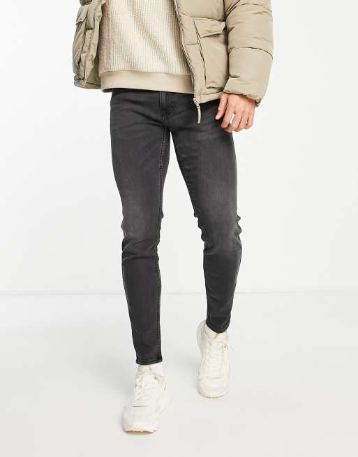 Hollister - Jean ultra skinny - Noir délavé, 4 de 4