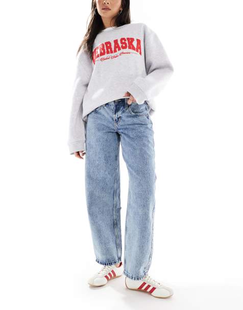 Hollister - Jeans affusolati a vita bassa lavaggio blu chiaro - view 1