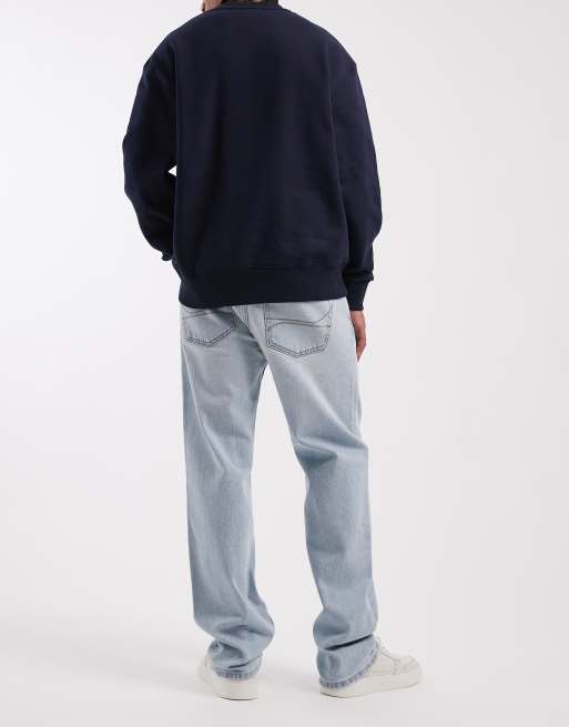 Hollister - Jeans ampi a 5 tasche lavaggio azzurro, 2 di 5
