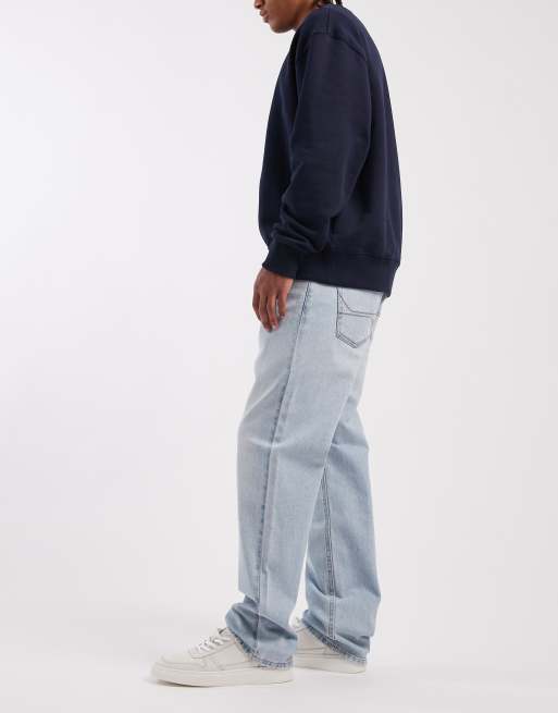 Hollister - Jeans ampi a 5 tasche lavaggio azzurro, 3 di 5
