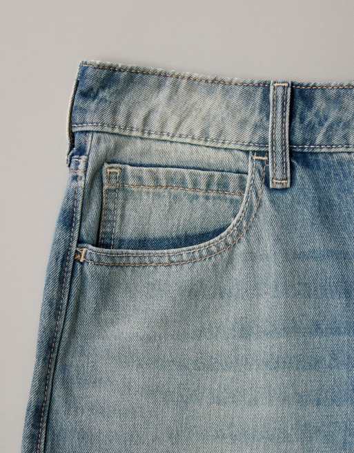 Hollister - Jeans ampi a vita alta lavaggio blu chiaro, 7 di 7