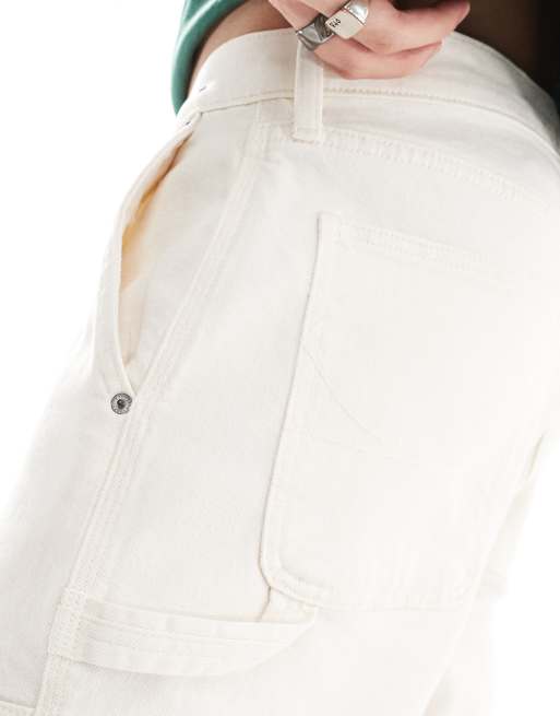 Hollister - Jeans ampi écru con ginocchia doppiate, 3 di 5