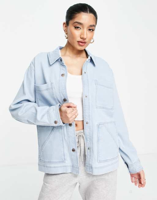Jeansjacke Hollister Jacke Gelb Hollister – Jeans-Hemdjacke In