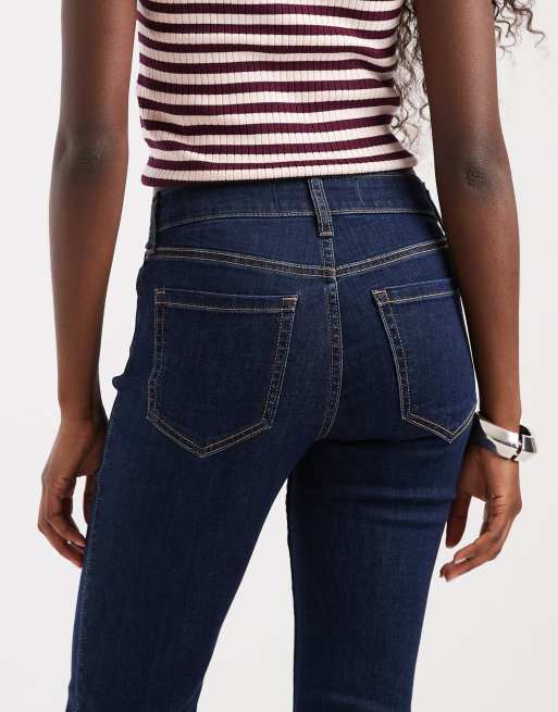 Hollister jeans med bootcut och dekorativ söm framtill i indigoblått, 5 av 5