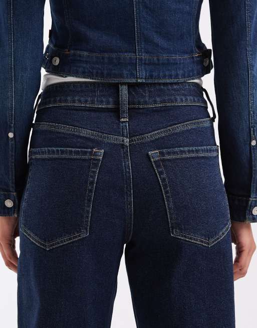 Hollister jeans med hög midja och baggy passform i indigoblått, 4 av 5