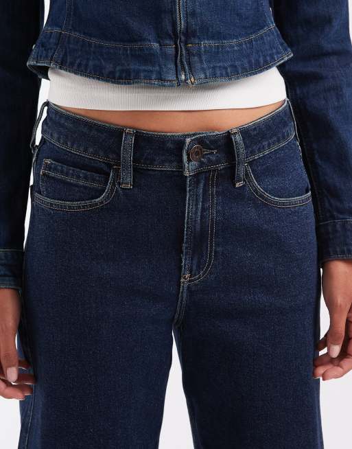Hollister jeans med hög midja och baggy passform i indigoblått, 5 av 5
