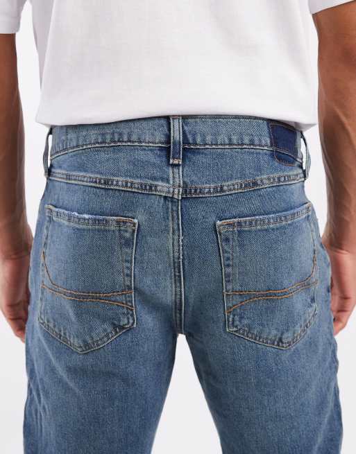 Hollister - Jeans med lige ben i mellemblp vask, 5 af 5