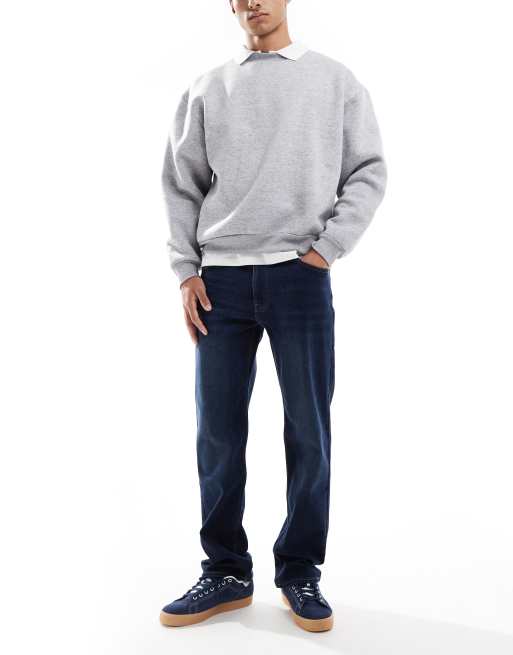 Hollister - Jeans met rechte pijpen in gewassen blauw