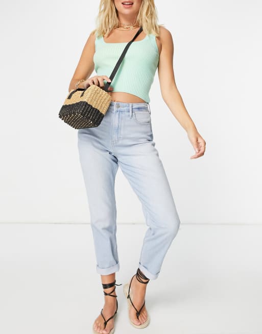 Hollister Jeans met rechte pijpen in lichtblauwe wassing