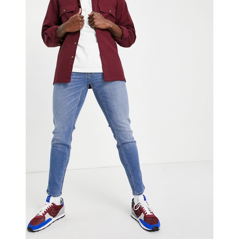 Hollister – Jeans mit superengem Schnitt in heller, mittlerer Waschung