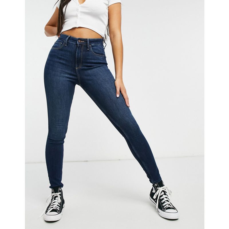 Jeans skinny Jeans Hollister - Jeans skinny curvy fit blu lavaggio scuro