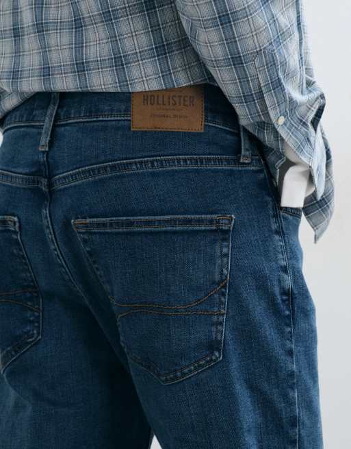 Hollister jeans slim dritti lavaggio blu scuro, 2 di 5