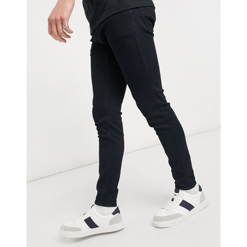 Jeans Uomo Hollister - Jeans super skinny nero sovratinto