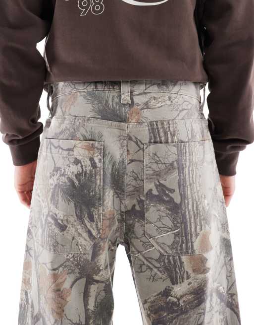 Hollister – Jeansy carpenter super baggy ze wzorem moro, 4 z 5