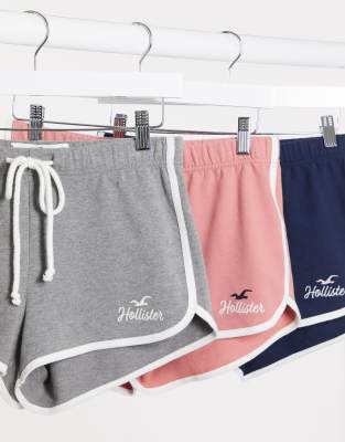 Hollister jersey sweat short with logo 