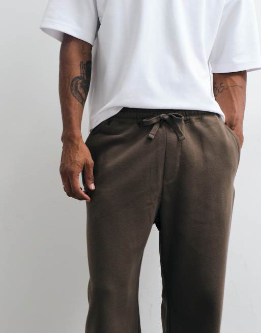 Hollister jogger à bas de jambe ouvert marron, 2 de 5