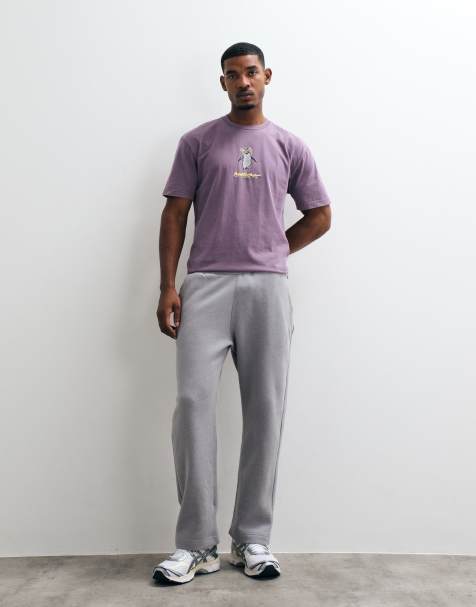 Hollister - jogger holgado gris con bajo abierto - view 1