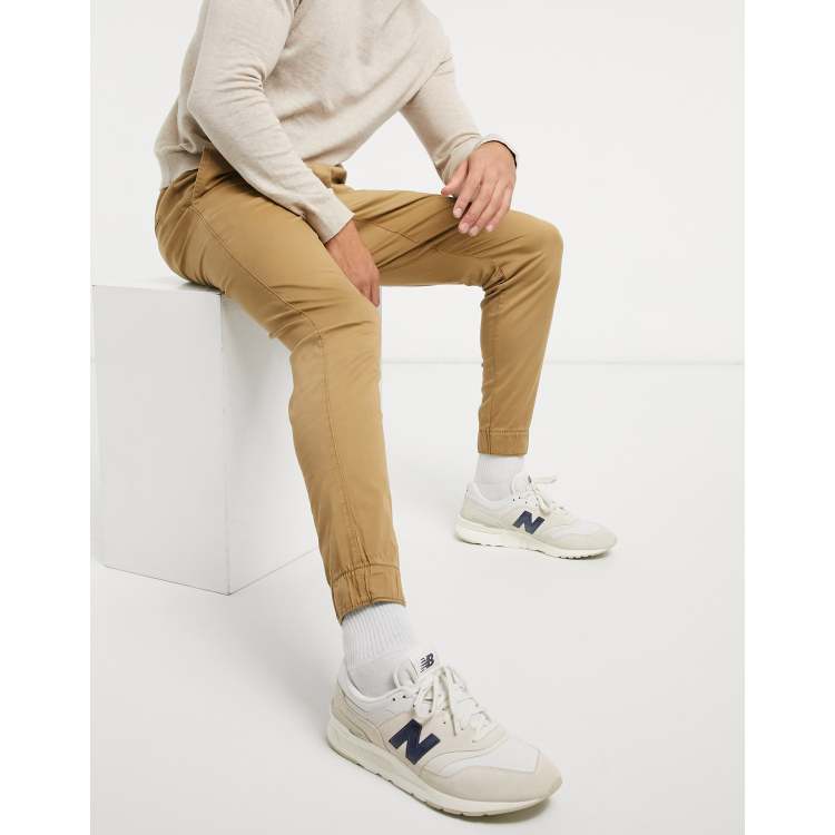 Hollister joggers khaki hot sale
