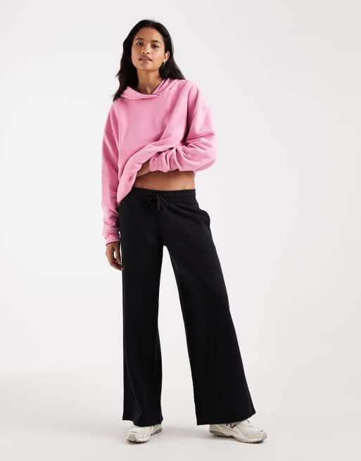 Hollister joggers a vita bassa a gamba larga neri, 1 di 5