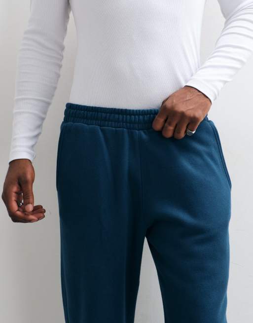 Hollister - Joggers ampi a vita bassa blu navy, 4 di 5