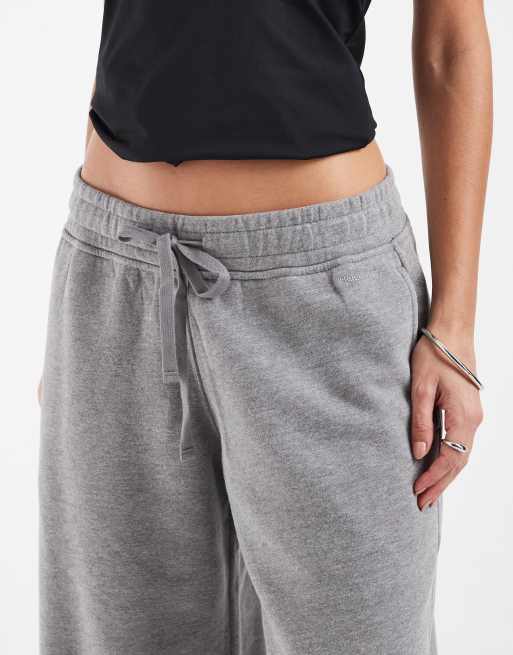 Hollister - joggers anchos grises de talle bajo, 3 de 5