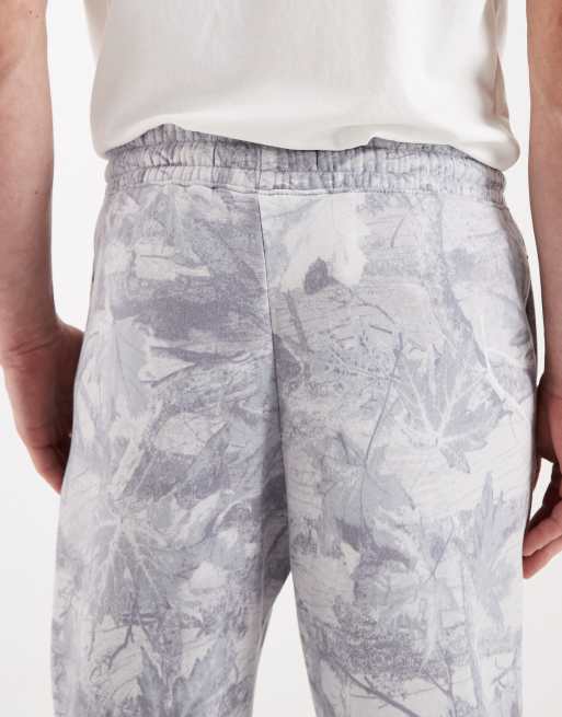 Hollister - Joggers bootcut ampi con logo blu/grigio mimetico, 5 di 5