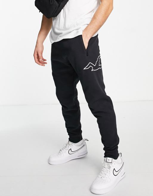 Black hollister joggers sales
