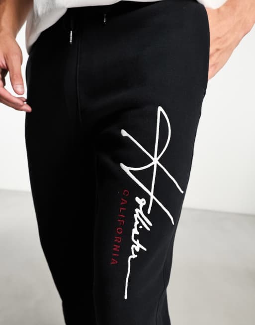Hollister - Joggers tecnici neri comodi con logo e fondo elasticizzato, 2 di 4