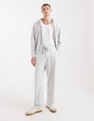 Jogginghose aus French Terry in Grau mit Logo, Kombiteil Grau L