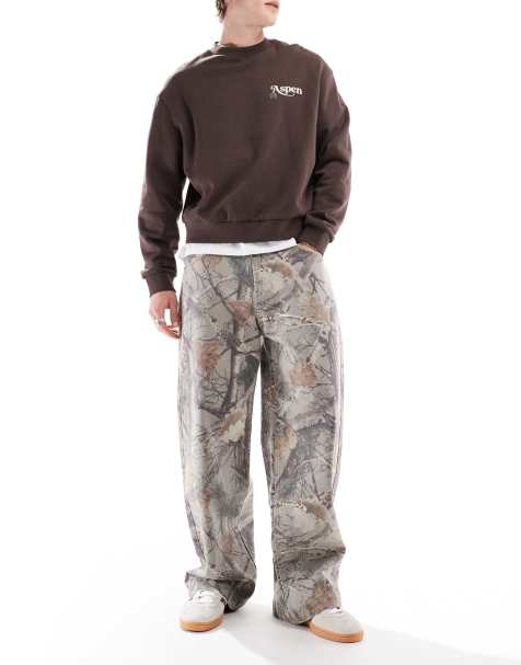 Hollister – Kamouflagemönstrade, superbaggy jeans i snickarstil - view 1