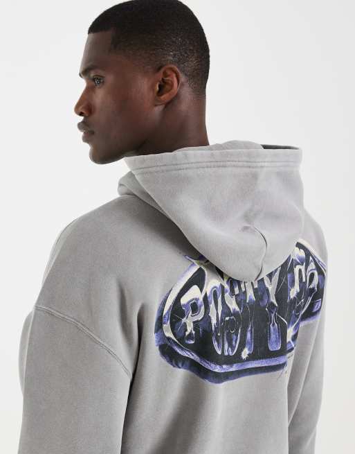 Hollister – Kapuzenpullover in Grau mit „Starboy“-Grafik, 2 von 5