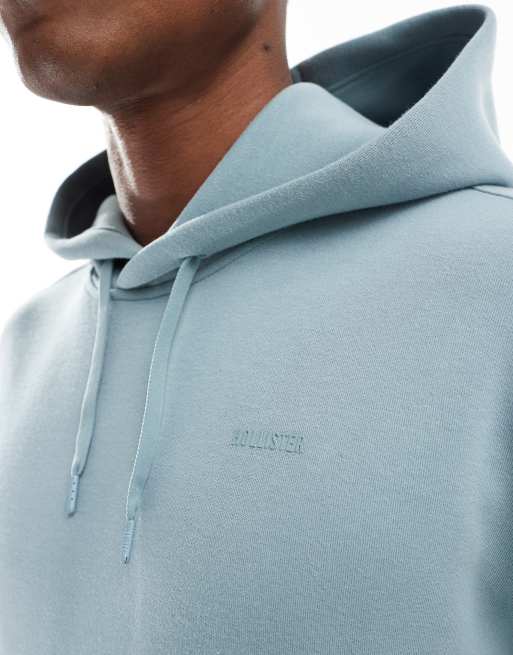 Hollister – Kapuzenpullover in Hellblau mit Logo, 3 von 4