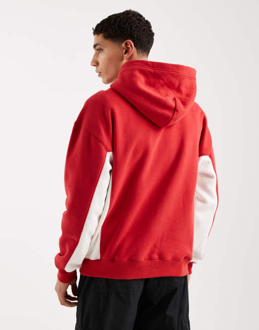 Hollister – Kapuzenpullover in Kontrastrot mit Tasche vorne und Logo auf der Brust, 3 von 5
