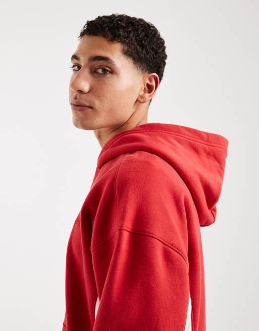 Hollister – Kapuzenpullover in Kontrastrot mit Tasche vorne und Logo auf der Brust, 4 von 5