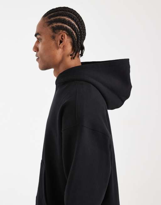 Hollister – Kapuzenpullover in Schwarz mit eingearbeitetem Logo, 4 von 5