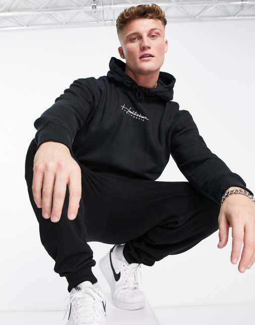 Hollister Kapuzenpullover in Schwarz mit Logo Schriftzug