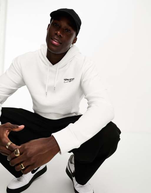 Hollister Kapuzenpullover in WeiB mit Logo Schriftzug ASOS