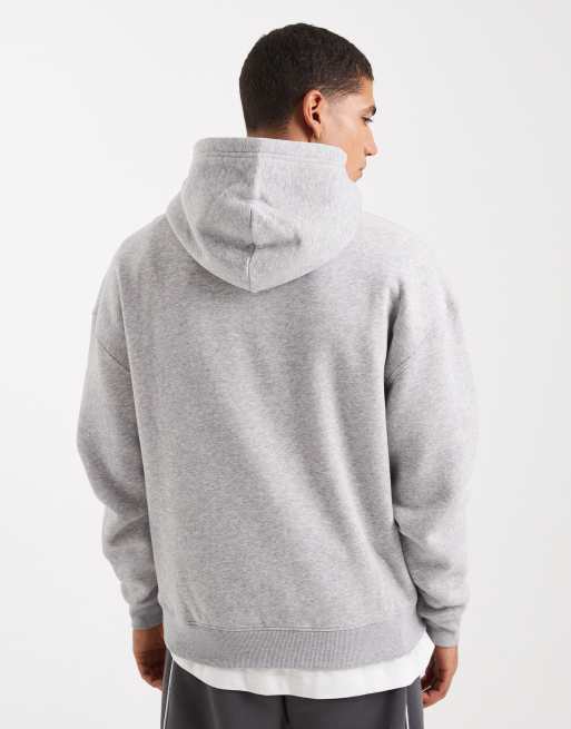 Hollister – Kastiger Kapuzenpullover in Grau mit Fronttasche, 3 von 5