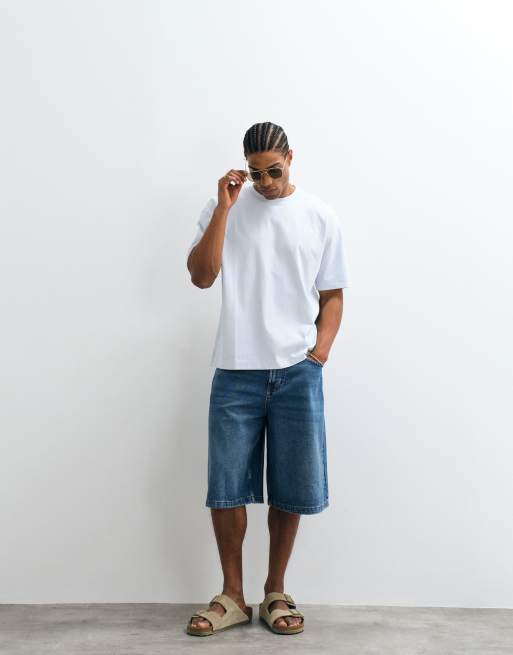 Hollister – Kastiges, schweres T-Shirt in Hellblau, 2 von 5