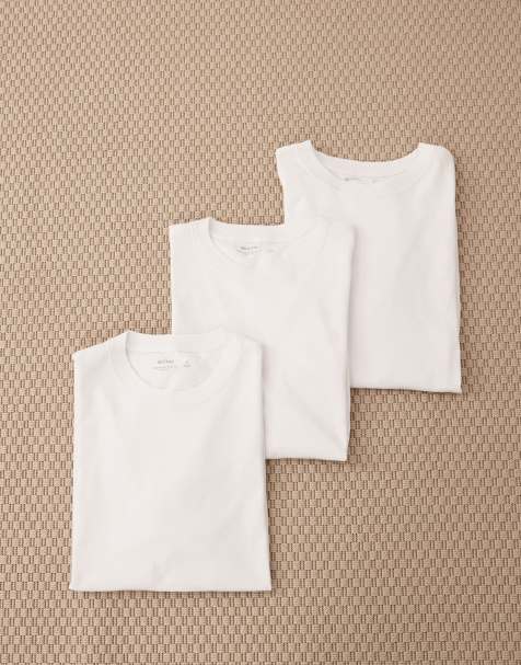 Hollister – Klassische, kurzärmlige T-Shirts in Weiß, 3er-Pack - view 1