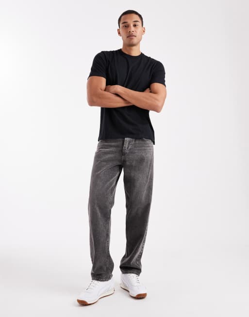 Hollister – Klassisches, kurzärmliges T-Shirt in Schwarz, 2 von 5