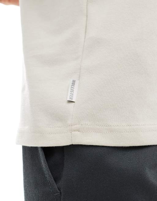 Hollister - Kølende T-shirt i beige i afslappet pasform, 3 af 4