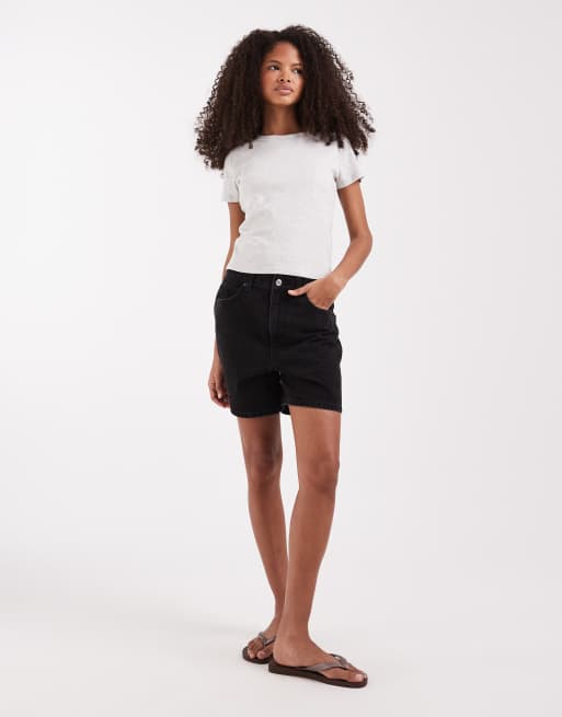 Hollister – Knapp geschnittenes T-Shirt in meliertem Grau, 2 von 4
