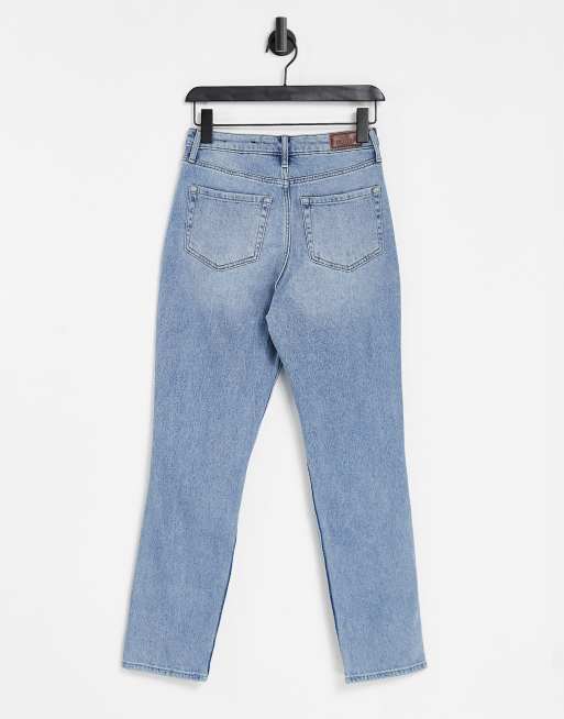 Hollister knee rip jeans in light wash blue