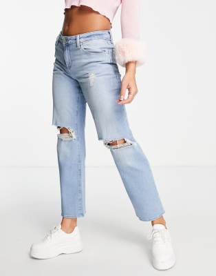 Hollister jeans with rips on hot sale the back