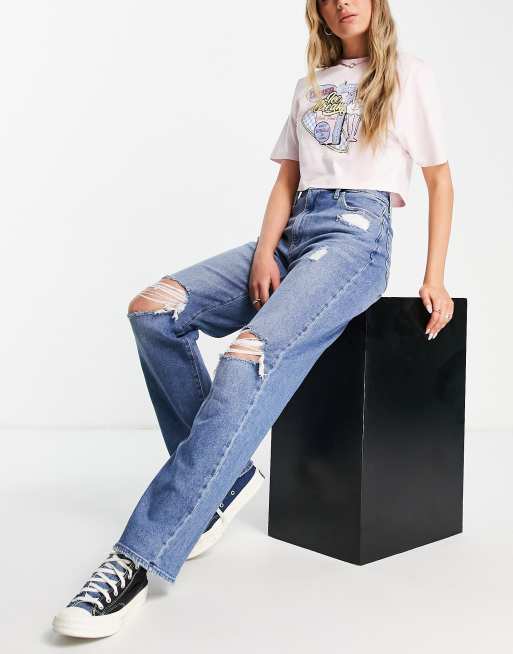 Hollister knee ripped jeans sale