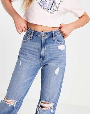 hollister knee ripped jeans